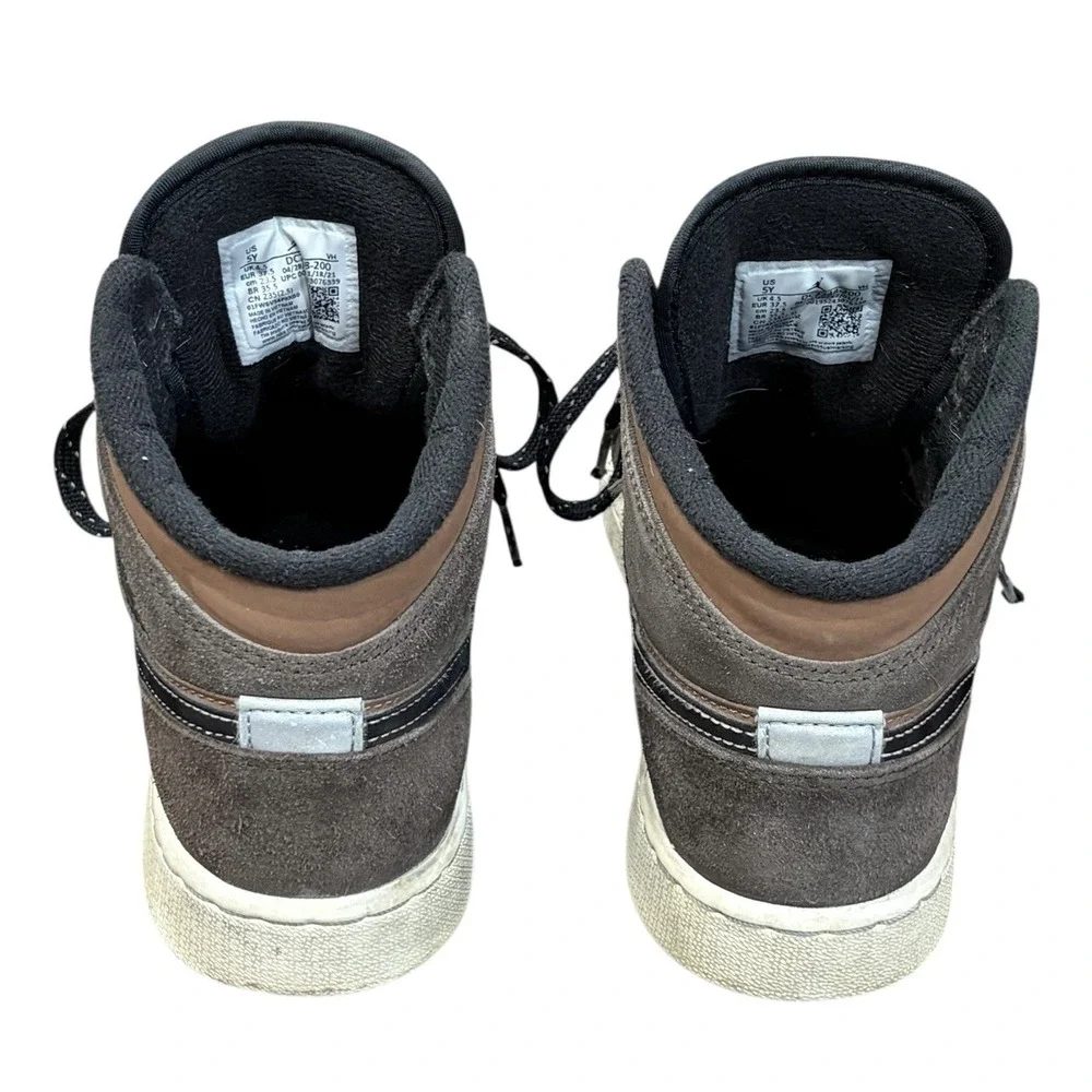 Air Jordan 1 SE Mid‎ Shoes Sneakers Dark Chocolate Youth Size 5Y DC7248-200